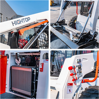 Charge CE 700kg Skid Steer Loader Joystick Commande de direction Cabine entièrement fermée 50HP à moteur diesel