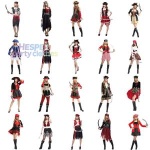 Costume de pirate d'Halloween HP 2025 pour femme, tenue de personnage de film avec haut et bandeau, vêtements de jeu de rôle TV pour le carnaval - Product Image 1