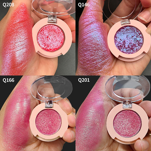 OEM 오래 지속되는 스파클 멀티크롬 아이섀도우 싱글 쉬머 아이섀도우 울트라 색소 레드 글리터 아이섀도우