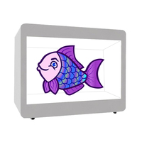 8 pouces blanc LCD produit publicitaire comptoir vitrine Transparent LCD 3D présentoir boîte écran tactile LCD vitrine