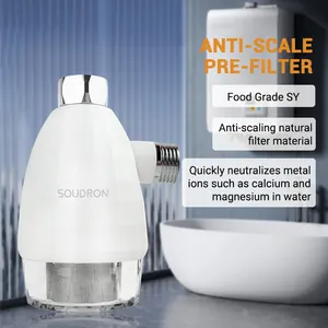 SOUDRON Inhibidor de escala Inhibidor Sistema de agua en línea Calentadores de agua sin tanque Sistema de filtro en línea