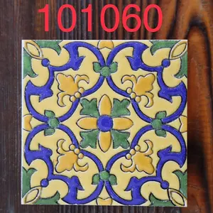 100 x 100毫米摩洛哥瓷砖方形虹彩玻璃摩洛哥马赛克瓷砖摩洛哥瓷砖陶瓷地板