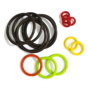 Oil Resistance FKM FPM 90 SH-A Rubber O-rings Dull Finish Rubber Sealing Rings High Temperature Resistance FKM FFKM Rubber Ring