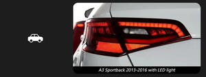 Feux de voiture pour <span class=keywords><strong>Audi</strong></span> <span class=keywords><strong>A3</strong></span> Hatchback <span class=keywords><strong>Led</strong></span> Tail Lamp 2013-2019 <span class=keywords><strong>Sportback</strong></span> Dynamic Signal Tail Light Rear Stop Brake Reverse Accessories - Product Image 6