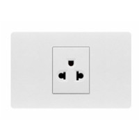 Interruptor y Enchufe Eléctrico de Pared Más Vendido, 2 Interruptores de 1 Vía + Enchufe de 3 Polos, Interruptor y Enchufe de PC Blancos