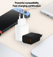 Chargeur rapide GaN PD 20W Type-A+C avec prise EU, QC3.0, design écologique pour ordinateur portable et téléphone portable