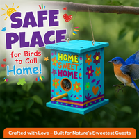Kit de maison pour oiseaux en bois multifonctionnel de style classique, imperméable, à suspendre, en bois massif, pour une utilisation en extérieur, ensemble complet de qualité supérieure