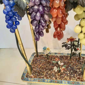 Amatista púrpura, cristal, rosa, cuarzo, Jade, árbol de uvas, Jade, fruta, bonsái - Product Image 5