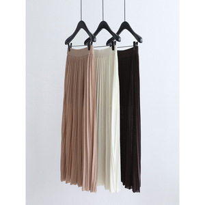 <span class=keywords><strong>Jupe</strong></span> <span class=keywords><strong>longue</strong></span> plissée décontractée en maille pour début d'automne, style paresseux, taille 26 - Product Image 2