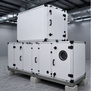 Double Deck Commercial Modular Air Handler Equipment Featuring Circular Porthole Inspection Window for Industrial Plants - Product Image 2