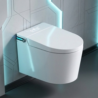 Ensemble de toilettes intelligentes professionnelles pour salle de bain, WC suspendu sans réservoir, toilettes intelligentes pour salle de bain commerciale