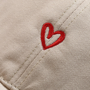 Gorra de Béisbol de 6 Paneles con Bordado de Corazón, Estilo Urbano, para Hombre y Mujer, Vintage, de Algodón Lavado, Casual - Product Image 3