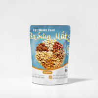 Op maat bedrukte herbruikbare staande PE-ritszakjes voor gedroogd fruit, snoep, noten, verpakking met ziplock sluiting en logo's