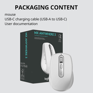 Hiệu suất di chuyển nhanh <span class=keywords><strong>LOGITECH</strong></span> MX bất cứ nơi nào 3 không dây nhỏ gọn 1000 dpi văn phòng di động chơi game im lặng có thể sạc lại Chuột - Product Image 6