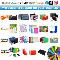 Classeur de bureau Shlan Full-Label format A4, série de couleurs classiques, rangement multi-capacités, pages intérieures en PP imprimables pour entreprises