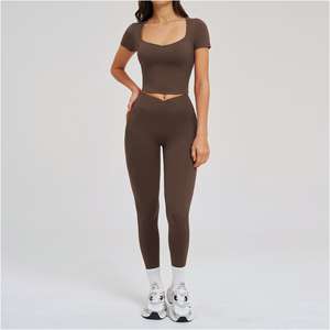 Nouvel ensemble de yoga et de sport athleisure 2026, multicolore, élastique, effet ventre plat, style chinois tendance et abordable - Product Image 4