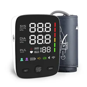 Monitor de presión arterial recargable para la parte superior del brazo, máquina Digital de Hospital y hogar, Wifi, USB, precio de fábrica