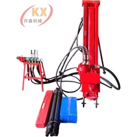 KXQ100 30m Rig de forage pneumatique DTH portable avec boîte de vitesses et compresseur d'air 450kg pour pente