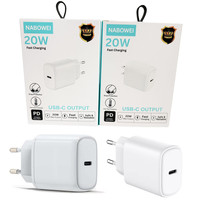Chargeur rapide USB C PD 20W à prix avantageux, prise EU/US, adaptateur secteur mural Type C, charge rapide, chargeur de téléphone de voyage pour iPhone Samsung