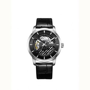 Montre mécanique ajourée de luxe pour homme, automatique, étanche, bracelet en cuir, cadeau, vente en gros - Product Image 3