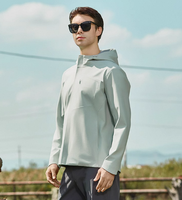 Veste de course imperméable à capuche haute visibilité légère et écologique pour homme, idéale pour la randonnée et les sports de plein air