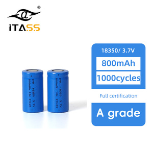 ITASS <span class=keywords><strong>18350</strong></span> recarregável 3.7V 800mah bateria de estado sólido com LiCoO2 Cathode 1000 ciclos tamanho pequeno e alto desempenho - Product Image 1