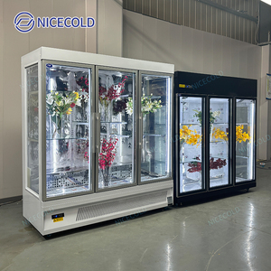 Precio de fábrica 1/2/3 Puerta de vidrio Flor fresca Refrigerador Exhibición Refrigerador vertical Gabinete - Product Image 5