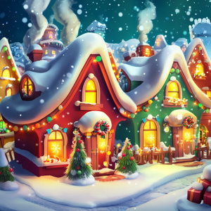 CHENISTORY Navidad pintura por números Kits nieve <span class=keywords><strong>casa</strong></span> dibujo sobre lienzo imagen por números para adultos Diy regalo - Product Image 5