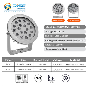 ไฟน้ำพุ LED RGB 3in1 สแตนเลส 316L มาตรฐาน IP68 กันน้ำ พร้อมระบบเต้นระบำตามเสียงเพลง สำหรับตกแต่งภูมิทัศน์กลางแจ้ง - Product Image 2
