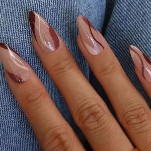 Stiletto-esmalte de <span class=keywords><strong>uñas</strong></span> <span class=keywords><strong>con</strong></span> purpurina dorada, puntas de <span class=keywords><strong>uñas</strong></span> francesas artificiales, color <span class=keywords><strong>rosa</strong></span> claro - Product Image 6