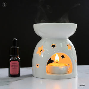 Quemador de Aromaterapia de Cerámica Chaozhou, Difusor de Aceites Esenciales de Porcelana Blanca, Decoración para el Hogar, Regalo DF1646 - Product Image 2
