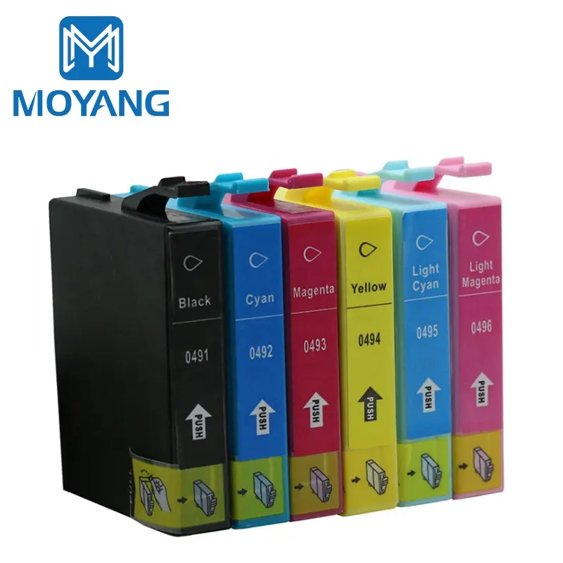 MoYang Compatible For EPSON T0491 T0492 T0493 T0494 T0495 T0496 Ink Cartridge Stylus Photo R210/R230/R310/R350/RX630 Printer