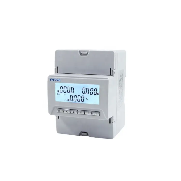 Máy Đo Dòng Điện Kỹ Thuật Số Ba Pha Din-Rail Với Màn Hình LCD