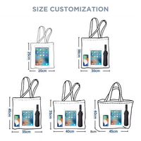 Sacs fourre-tout personnalisés en gros, sacs de shopping en toile de coton avec logo personnalisé, sacs fourre-tout vierges en toile pour sublimation