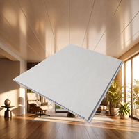 Panneau de plafond en PVC carré brillant moderne, imperméable, résistant à l'humidité, résistant au feu, décoratif, perforé, pour plafond intérieur