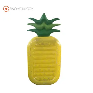 Personalizzato nuovo gonfiabile galleggiante in PVC trasparente galleggiante con stampa di frutta ananas materasso ad acqua piscina spiaggia giocattoli per feste