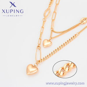 <span class=keywords><strong>XUPING</strong></span>-joyería de lujo para mujer, collares de varias plantas chapados en oro y cobre ambiental, color dorado de 18K, S00152965 - Product Image 2