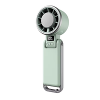 Mini ventilateur Turbo portable à grande vitesse affichage LED crochet mousqueton Portable pliable batterie USB à 3 vitesses pour bureau pour voitures bureaux