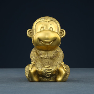 Figura de mono de bronce, artesanía, doce animales del zodiaco, decoración para el hogar y la sala de estar, estilo tradicional, material de cobre - Product Image 3