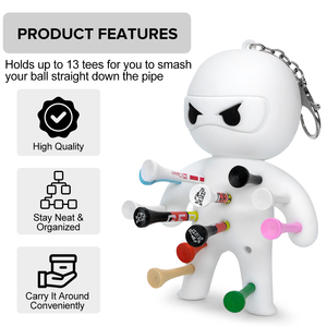 New Design Golf Ball Tee <strong>Holder</strong> Holds 13 Tees Built to Last Silicone Qute <strong>Nin</strong>/Ja Golf Tee <strong>Holder</strong> With Keychain - Product Image 3