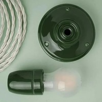 Plaque de plafond vintage en céramique ronde pour ampoule, support de lampe en porcelaine E26 E27, luminaire mural