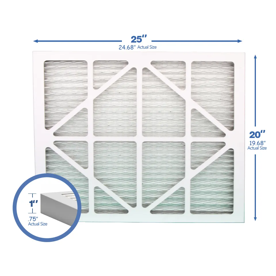 ส่วนประกอบ HVAC MERV 8 กรอบกระดาษแข็งจีบแผงเตา AC 16x20x2 กรองอากาศสําหรับร้านอาหาร