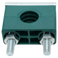 Collier de serrage en plastique robuste DIN3015 à trou unique avec boulons de fixation extra longs pour le fixation des flexibles hydrauliques, des tuyaux en acier et des câbles