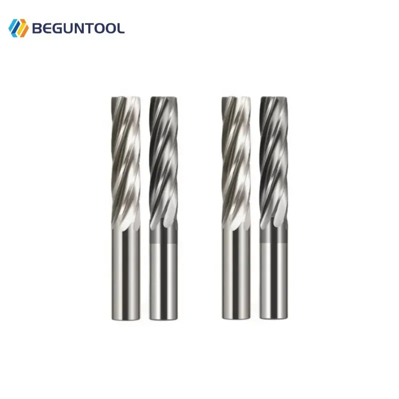 Karbür makine sıkacak Spiral 3.0-3.49mm yüksek hassasiyetli kaplama Tungsten karbür oyucu Metal kesici 6 flüt CNC Chucking rayba