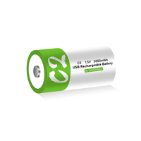 Baterai Lithium Isi Ulang C2 Ukuran Sedang dengan Port Tipe-C Pengisian Langsung 1.5V 5000mAh 1200 Siklus Penggunaan untuk Audio/video