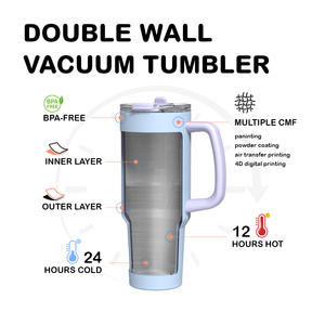 كوب ماء معزول مزدوج الجدار من الفولاذ المقاوم للصدأ 304 للسوق الياباني مع خاصية الحفاظ على الحرارة - Product Image 4