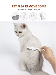 Eliminador de garrapatas para mascotas, peine cómodo de acero inoxidable MultiColor para el cuidado del pelo de perros y gatos, protege la eliminación de <span class=keywords><strong>piojos</strong></span> y pulgas - Product Image 5