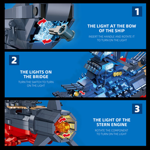 GANRAKU Space Battleship Yamato Model <b>Building</b> <b>Blocks</b> 1:8 Scale 30 Pieces ABS Plastic Collection Level for Boys Age 13-14Y - Product Image 5