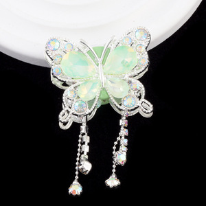 Cuentas creativas de diamantes de imitación con purpurina, abalorios de pluma con borlas de mariposa, cuentas sueltas para accesorios <span class=keywords><strong>DIY</strong></span>, componentes de hallazgos de joyería - Product Image 2