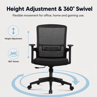 Chaise de bureau ergonomique confortable à dossier haut en maille pour usage commercial et directionnel